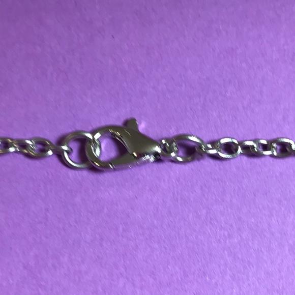 Cat Under Yellow Umbrella Silver Tone Necklace - Picture 5 of 5